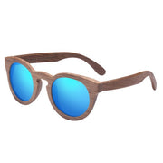 AOFLY Fashion Polarized Sun Glasses Bamboo Sunglasses Men Women Handmade Bamboo Frame Brand Design Oval Style Mirror Lens AF602