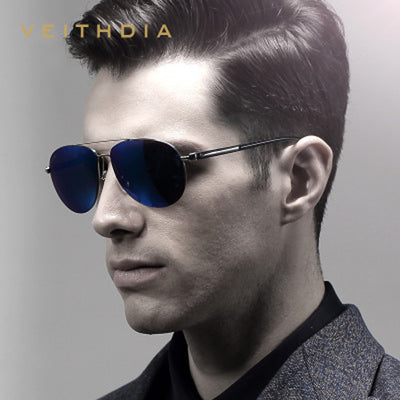 VEITHDIA Brand Designer Fashion Unisex Men's Sun Glasses Polarized Mirror Vintage Sunglasses Male Eyewear For Men/Women 2708