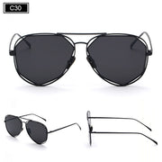 Women Sunglasses Classic Twin-Beams Mirror Sunglasses