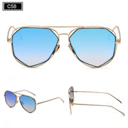 Women Sunglasses Classic Twin-Beams Mirror Sunglasses