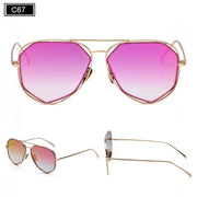 Women Sunglasses Classic Twin-Beams Mirror Sunglasses