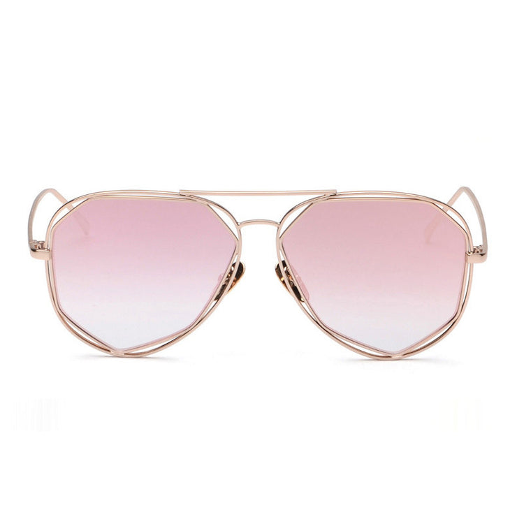 Women Sunglasses Classic Twin-Beams Mirror Sunglasses